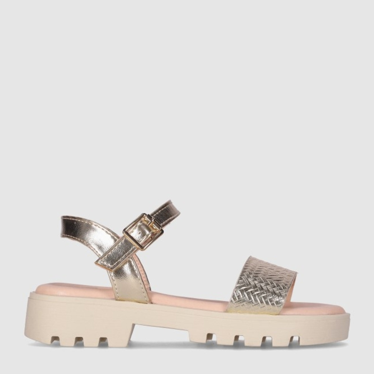 Sandalias - Oro - Tacón: Bajo