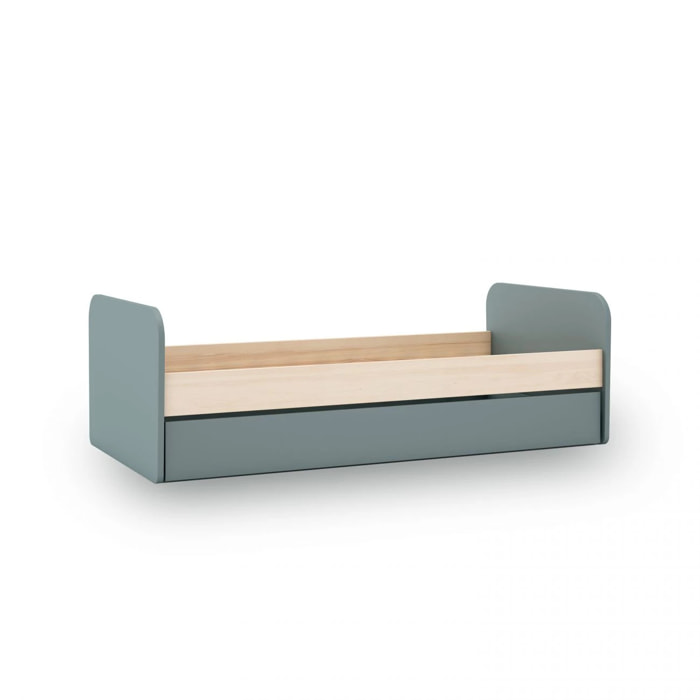 Cama doble juvenil Misty Breeze Verde Salvia - Oak Soft