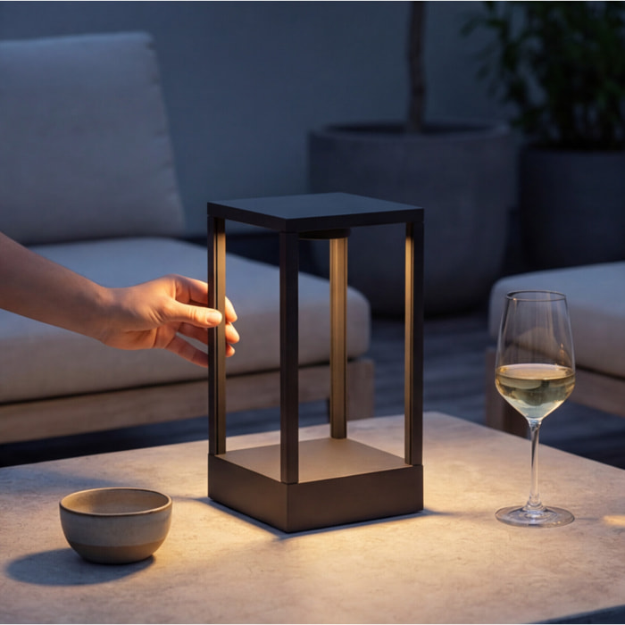 LEDS C4 Baliza Chillout Ip66 Rack Bollard Portable Rechargeable 150X150X300Mm Led 3W Sw