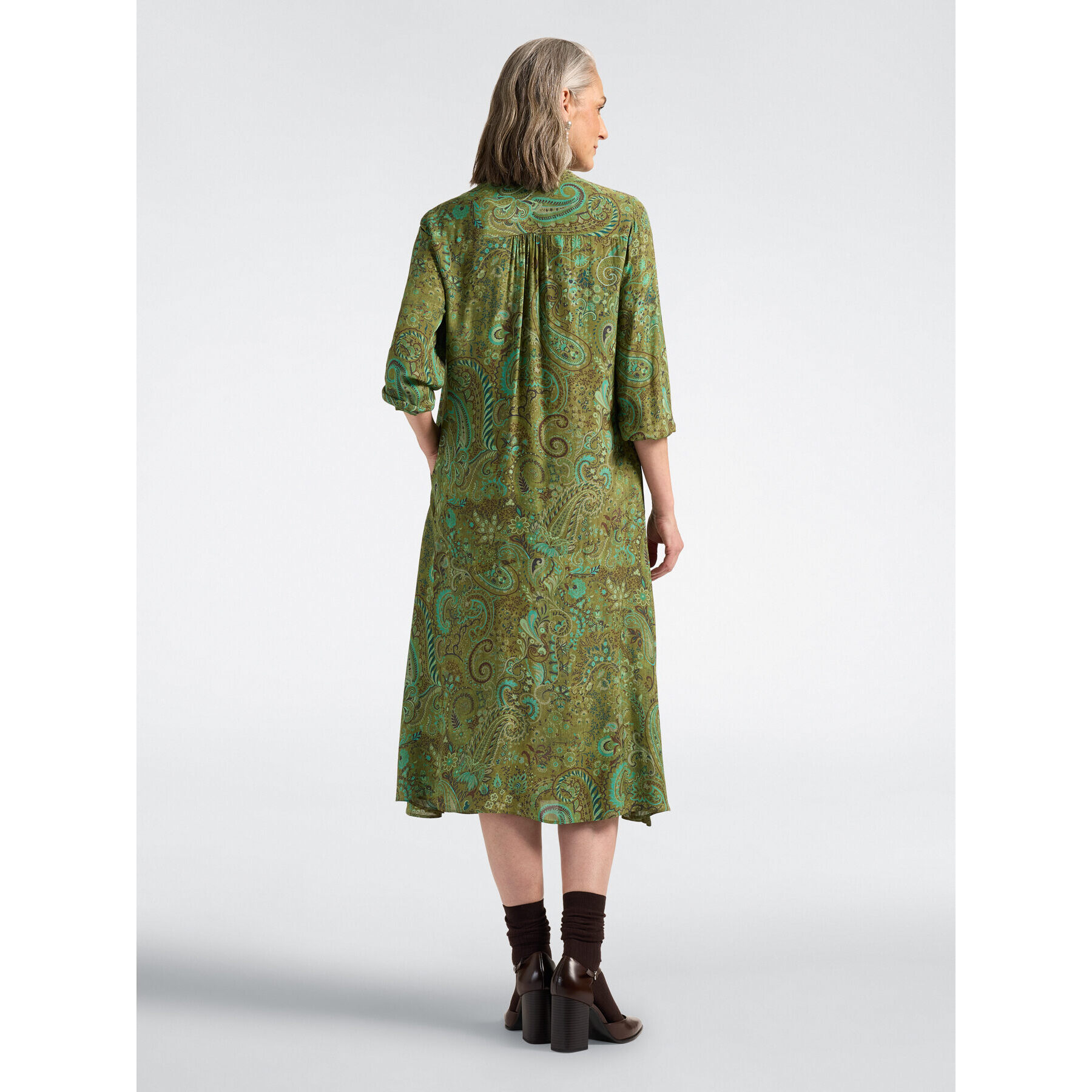 Elena Mirò - Vestido en viscosa estampada - Verde