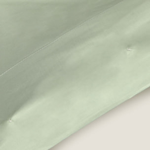 Funda de almohada de algodón 180 hilos floral Ferdu color verde 100% Algodón percal