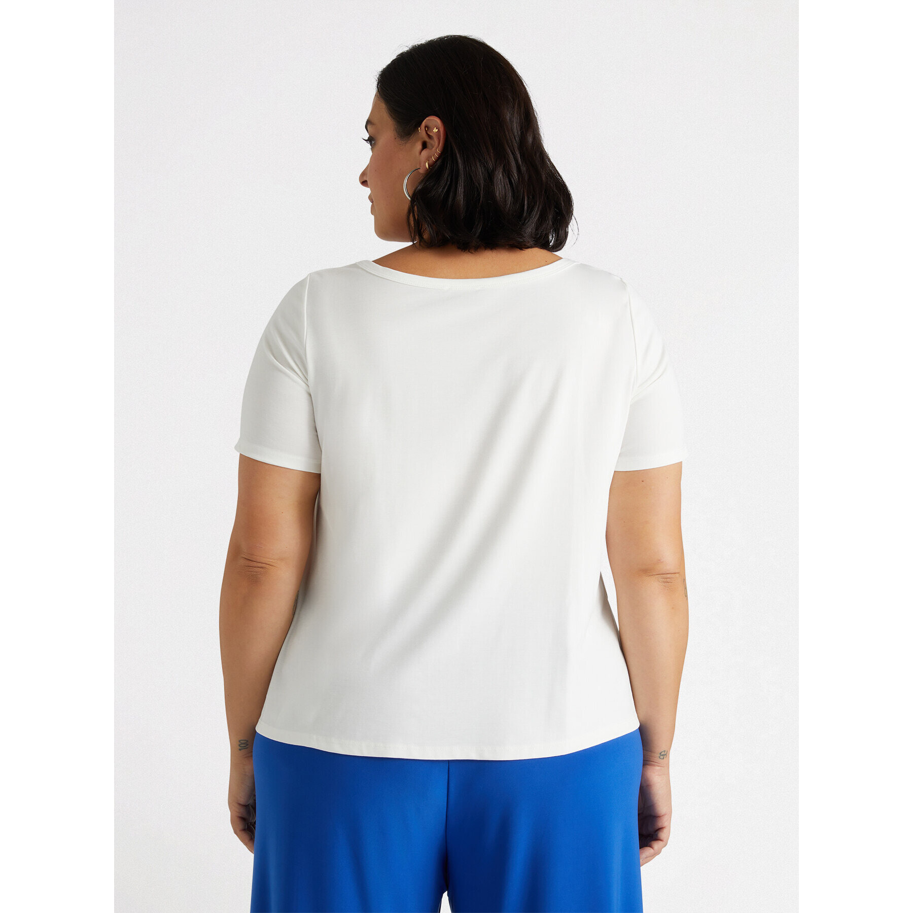 Fiorella Rubino - T-shirt con arricciatura - Bianco