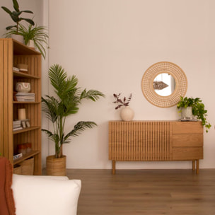 Buffet Haiku -tableau en tôle naturelle-couleur chêne naturel 150 x 85 x 40 cm