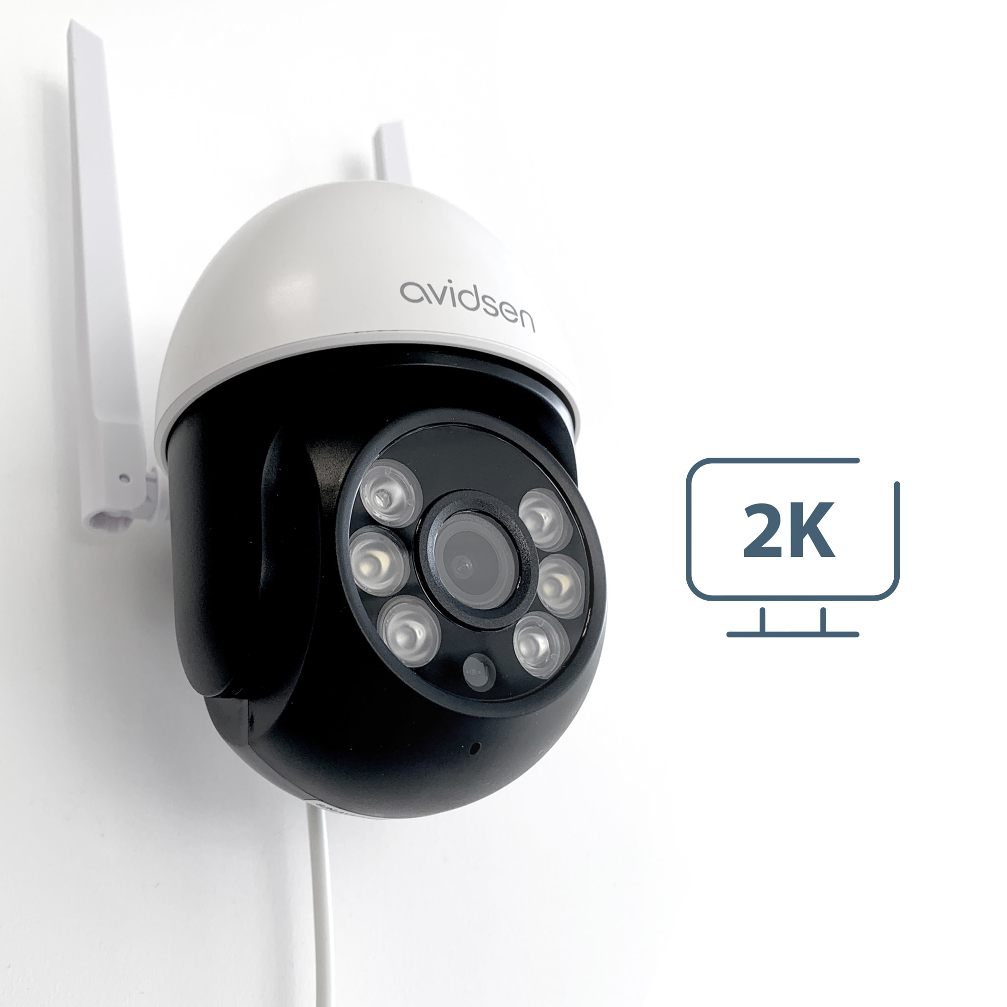 Caméra de sécurité HomeCam 2K PTZ extérieure motorisée connectée Avidsen Home  - Avidsen - 127154 -