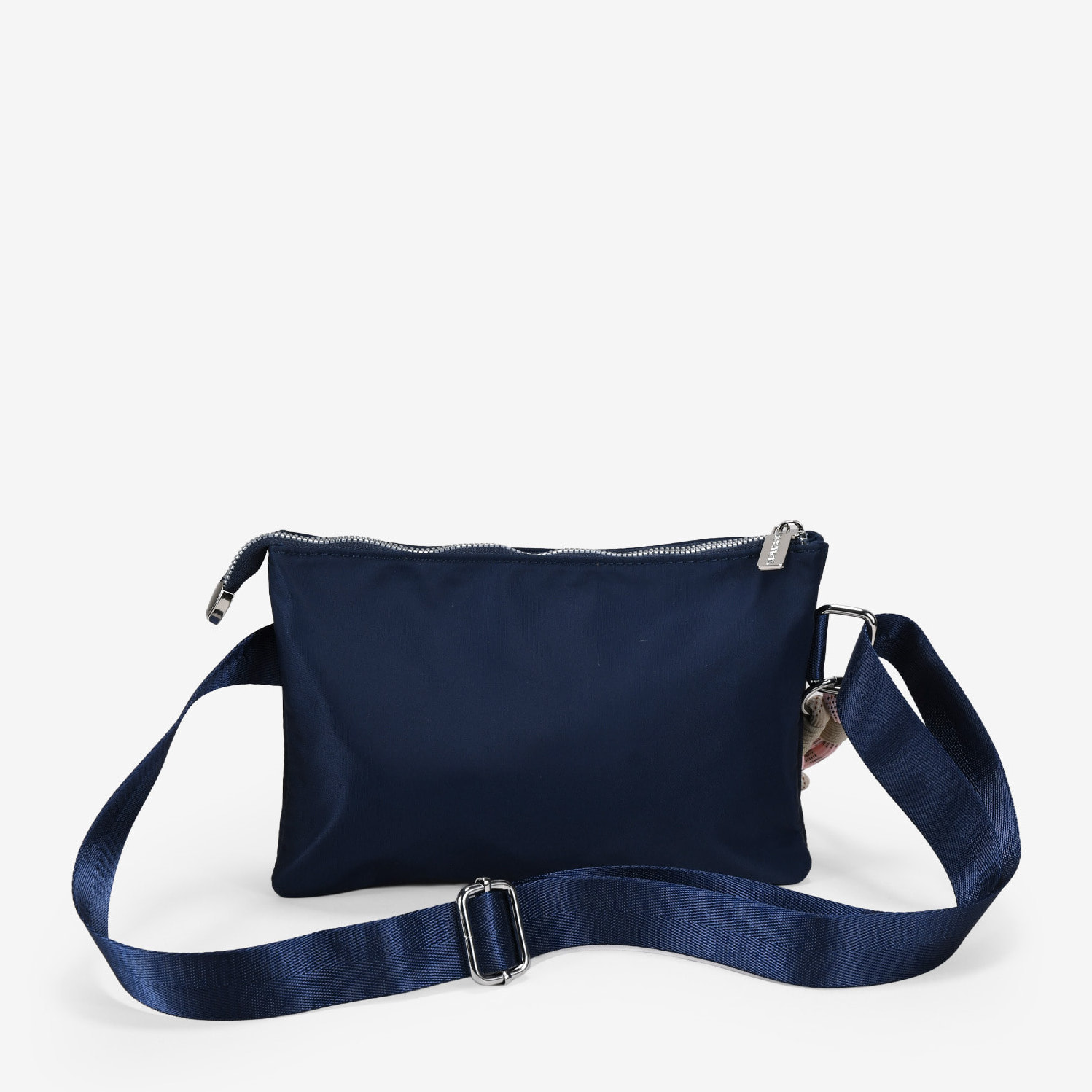 Bolso bandolera azul marino en nailon con dos compartimentos
