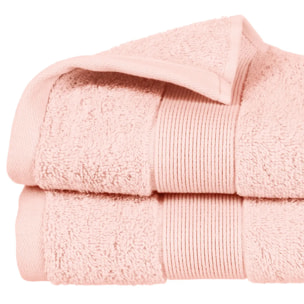 Serviette de toilette "Essentiel" - coton 450 gr/m² - rose 50x90 cm