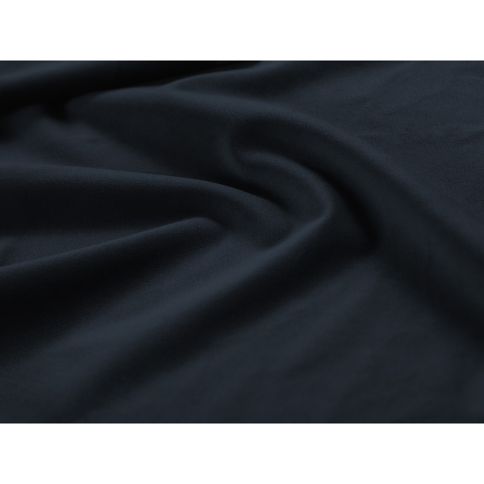 Méridienne droite "Vienna" en velours bleu foncé