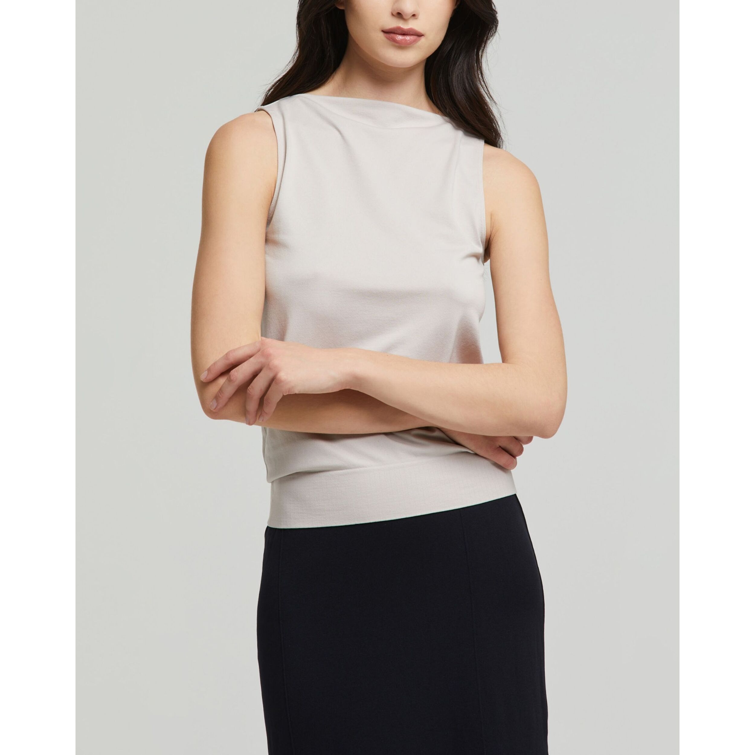 Smanicato scollo barchetta seamless