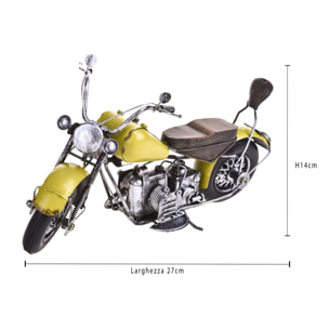 Moto Harley Metallo 27 Cm - Pezzi 1 - 27X14X10cm - Colore: Verde - Bianchi Dino - Oggettistica, Componenti D'Arredo