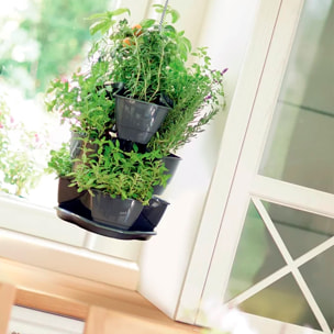 Jardín vertical colgante coubi herbal 9l., dimensiones (mm) 295x295x880, color blanco