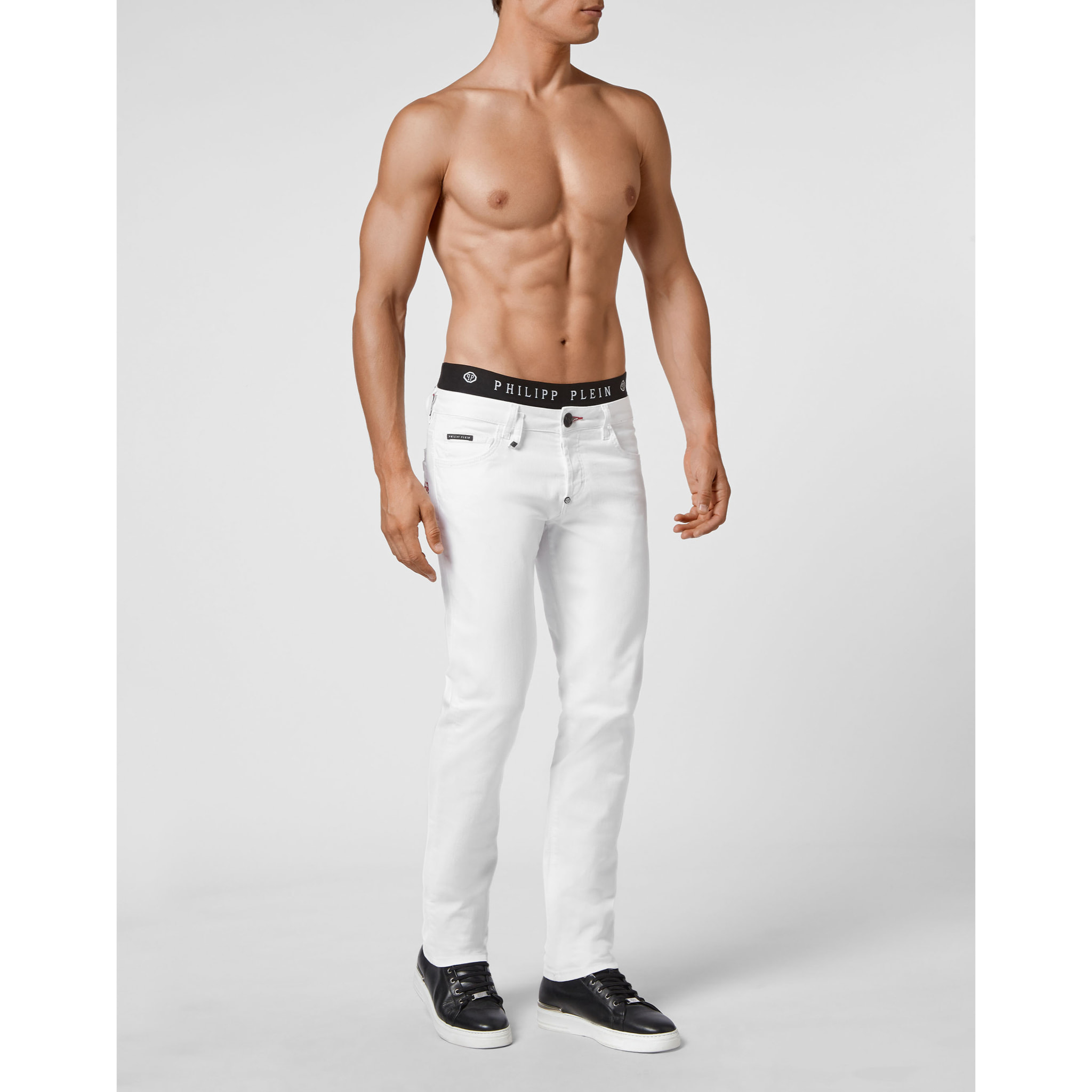 PHILIPP PLEIN Denim Trousers Straight Cut