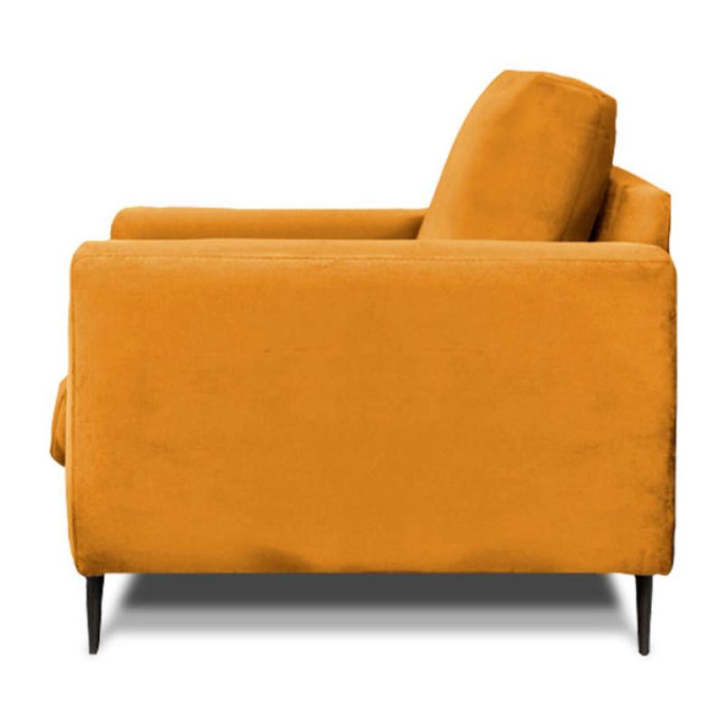 Fauteuil Caruso Velours Jaune - 1 Place