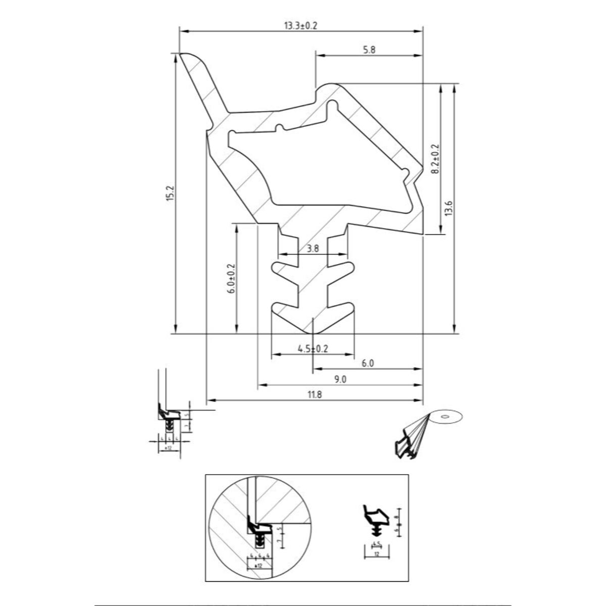 Joint de porte intérieure sur dormant en PVC - Rainure 4 mm - Rouleaux 100 m - Transparent - KISO - S 7210 TRANSPARENT