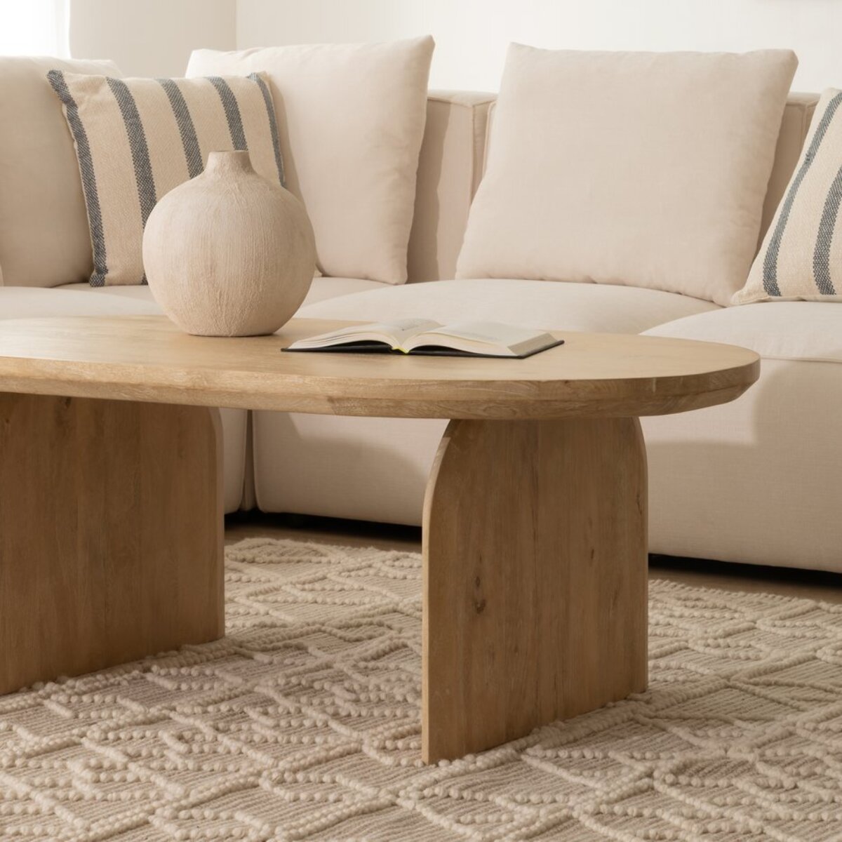 Table basse Selvia -bois massif de manguier-couleur arabica 120 x 46 x 70 cm