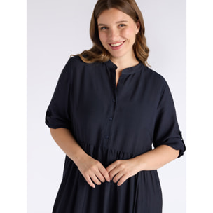 Fiorella Rubino - Vestito lungo a balze - Blu