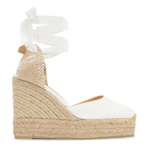 Alpargata cuña Chiara blanco mujer 11cm