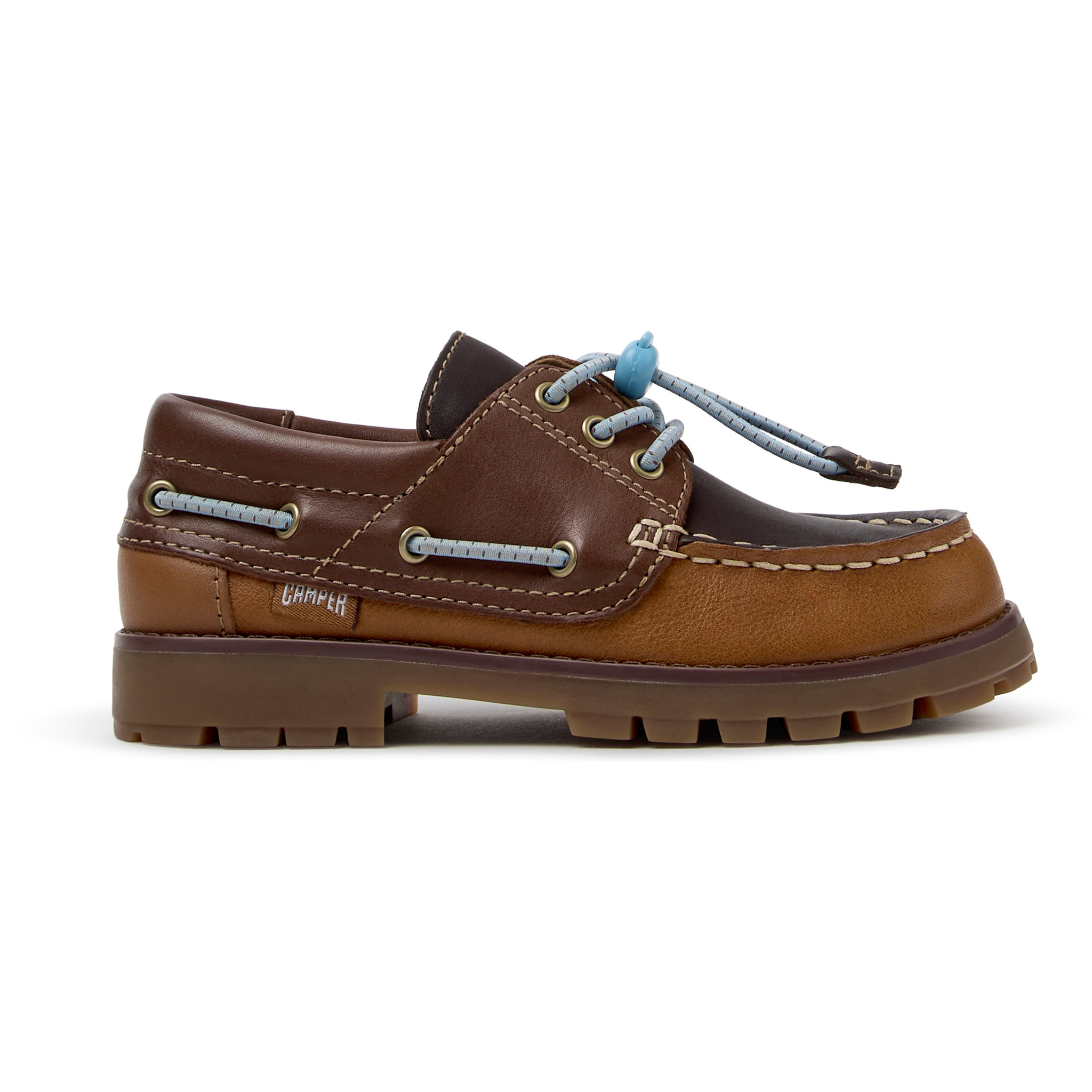 Zapatos de cordones - CAMPER Compas Twins - Marron - Piel lisa