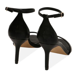 Sandali neri, tacco 8,5 cm
