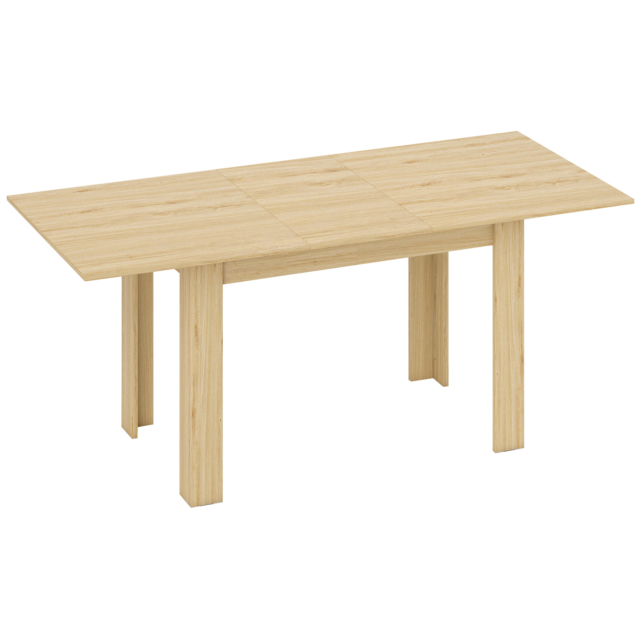 Table à manger extensible 6-8 personnes 140-180 x 80 cm effet bois naturel