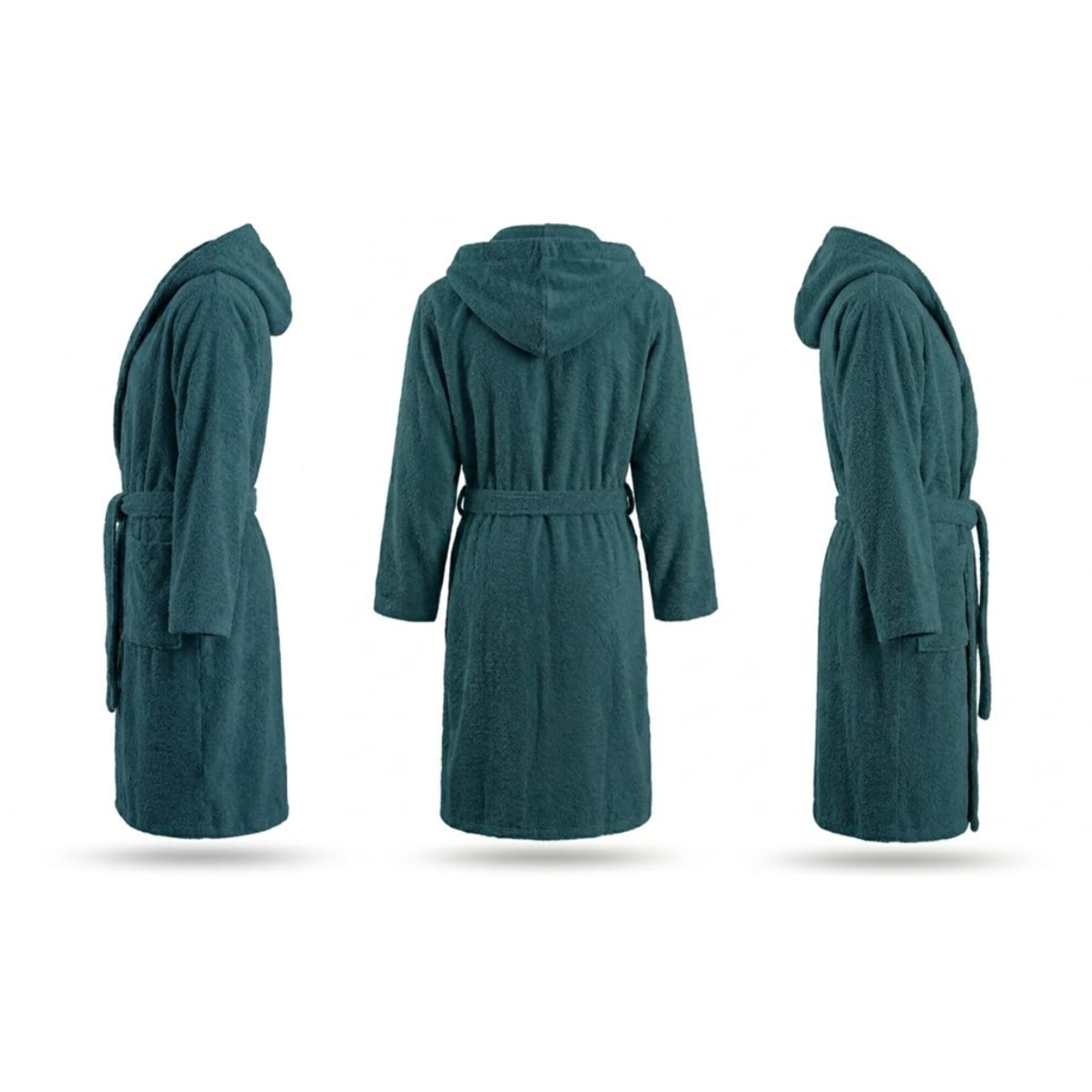 INTRECCI HOME Accappatoio Uomo e Donna, in Puro Cotone Jacquard 500 g, , Morbidezza Extra, Avvolgente, con Cappuccio e Tasche, Elegante e Confortevole,