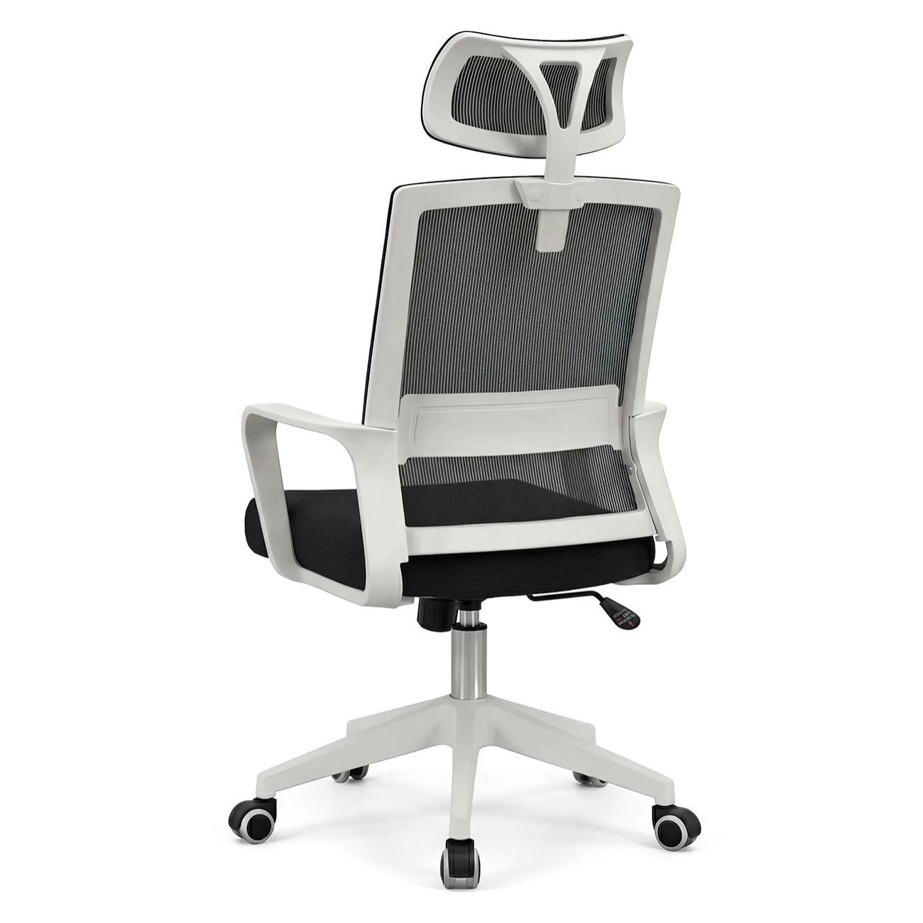 Silla de oficina ergonómica en blanco y negro 111-121x51 cm Dafne Tex Blanco - Negro