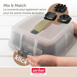 Lot de 2 moules à gâteaux 23 cm en acier Zenker Bake Click and Go