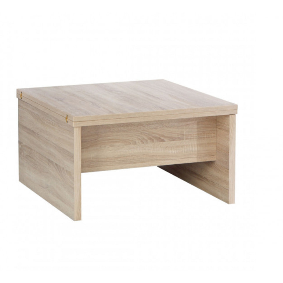 Table basse réhaussable et extensible en bois effet chêne - DINNER