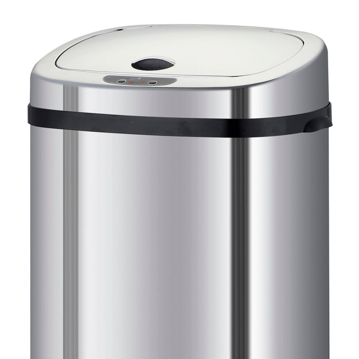 Couvercle de poubelle automatique LARGO Argent