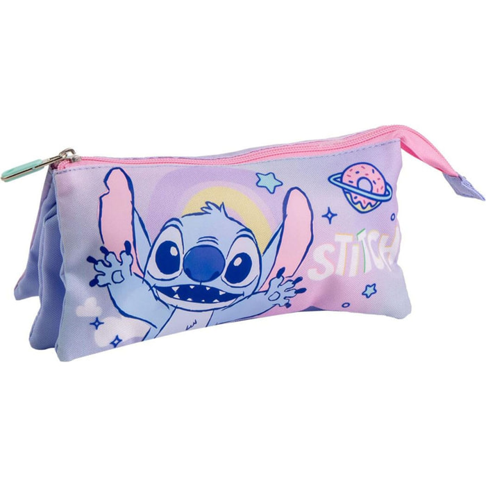 Estuche Portatodo 3 Compartimentos Stitch