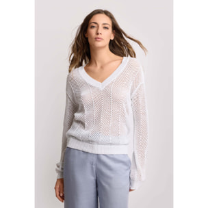 Kocca - Maglia con motivi geometrici Donna, Tinta unita, Scollo a V