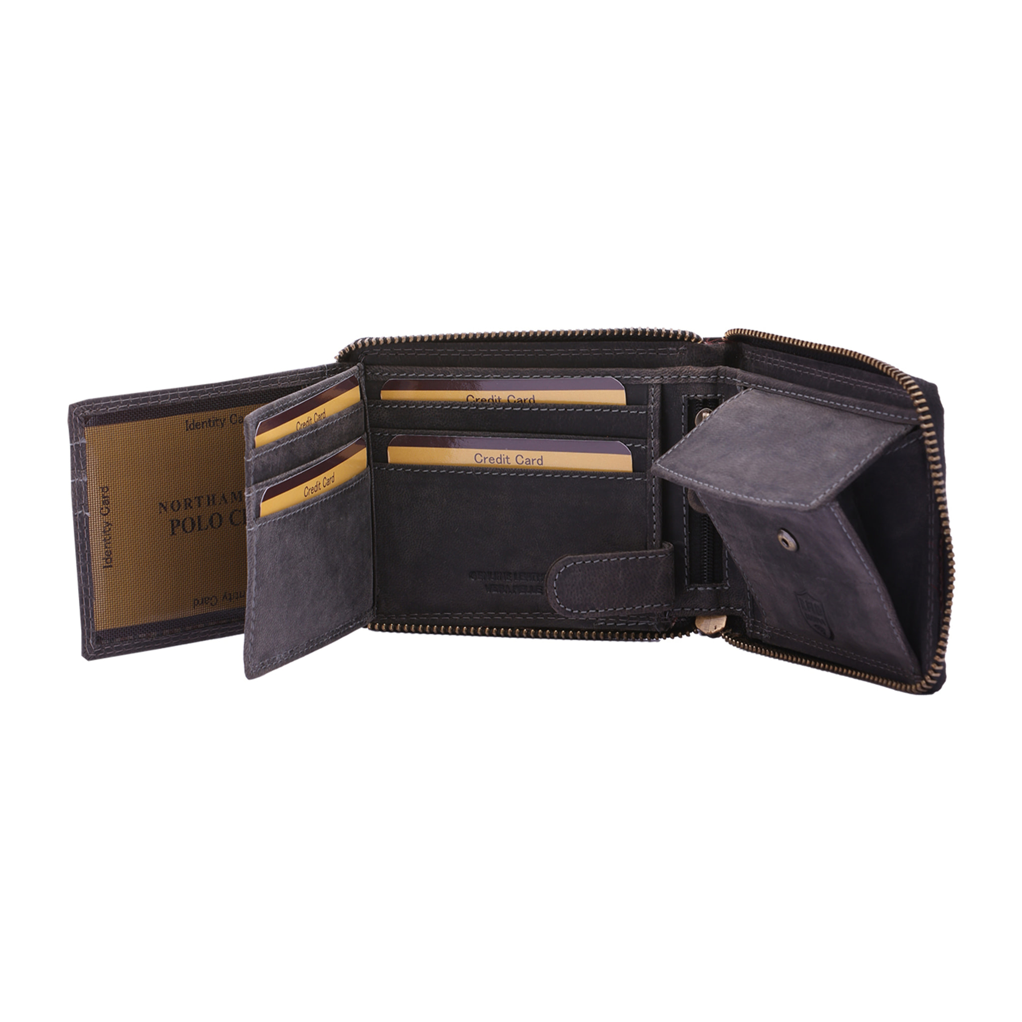 Portafoglio  da uomo In Vera pelle Made in Italy 9,5x12,5x2,5 cm