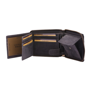 Portafoglio  da uomo In Vera pelle Made in Italy 9,5x12,5x2,5 cm