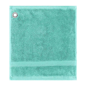 Carre avec oeillet pur coton 550 g/m² uni bleu Elea curacao