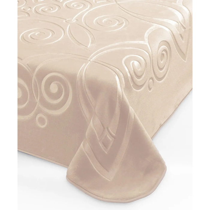 Coperta Plaid Naturale in tinta unita con morbido pile di poliestere