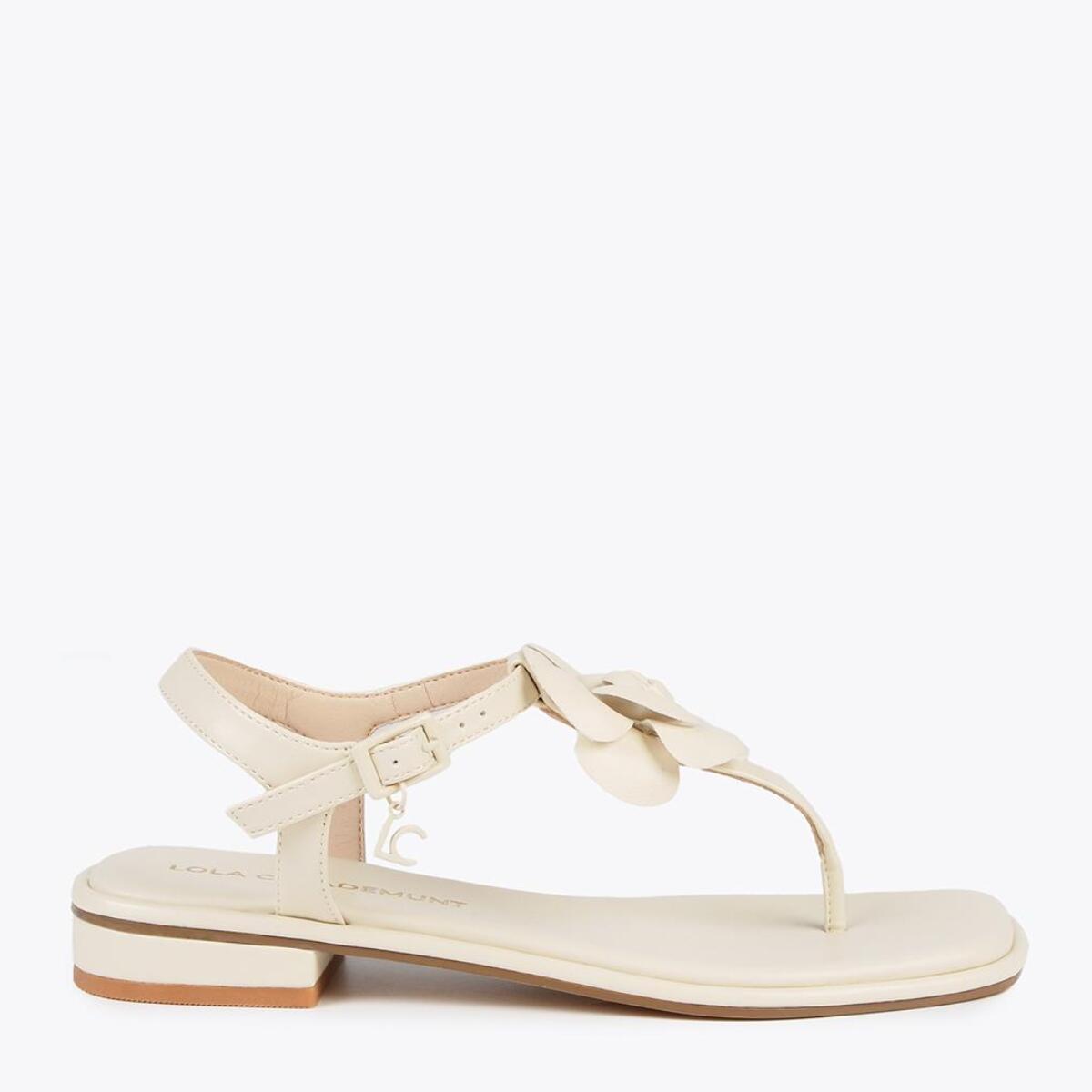 Sandali con fascetta infradito e fiore