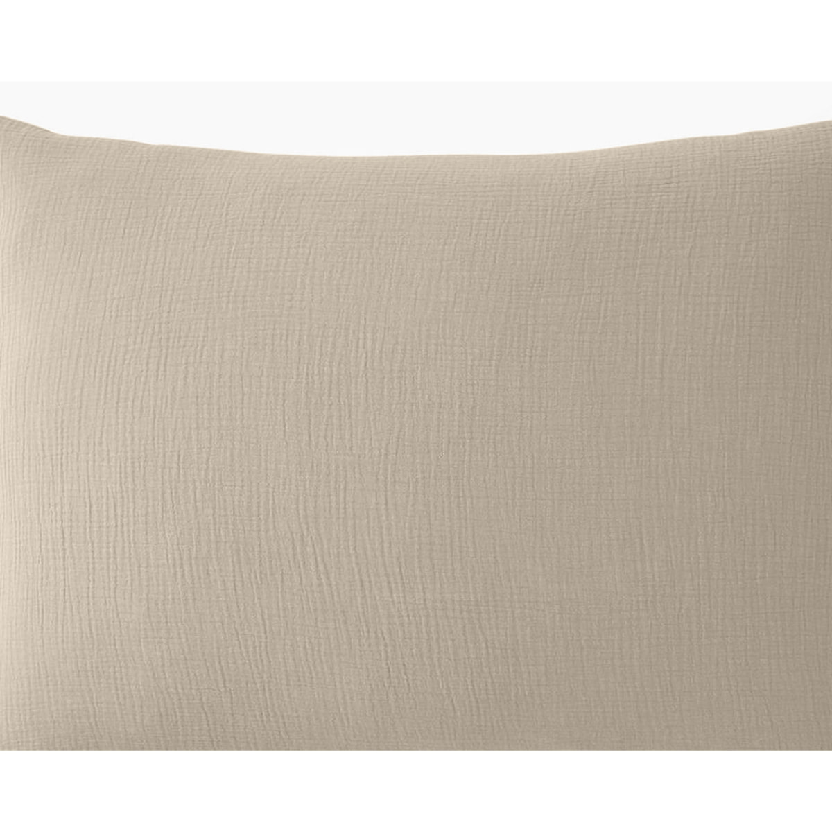 Paire de Taies d'oreiller gaze de coton ecru naturel