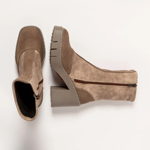 Botines con tacón 1973 NOBUCK TAUPE-BEIG/BERNA color Taupe-beig