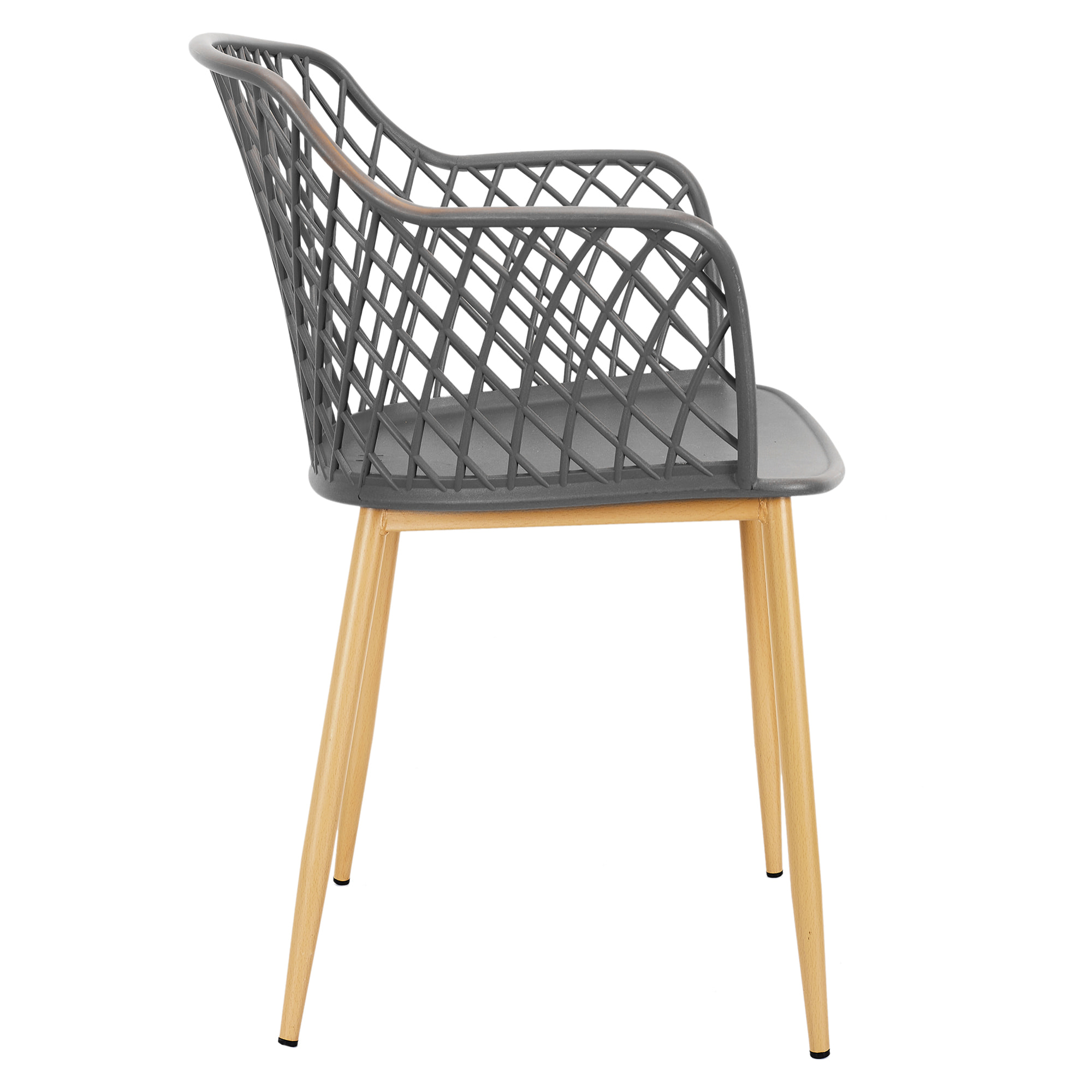 Fauteuil Exterieur Malaga Gris - Lot De 4
