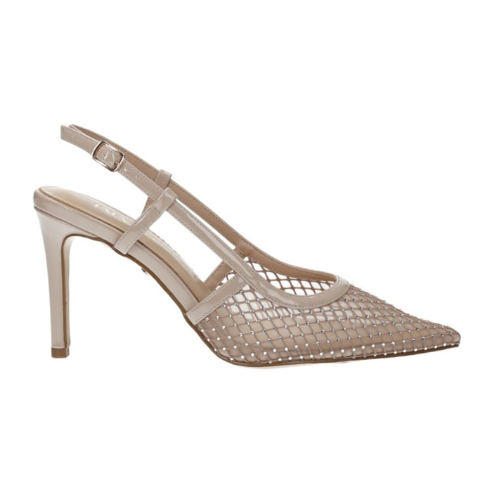 Décolleté sling back Donna Tata Italia Beige