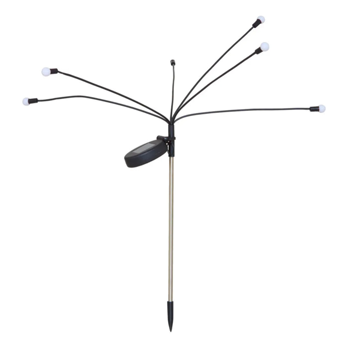 Balise d'extérieur solaire Tea H70cm noir et blanc