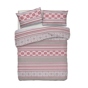 Parure Copripiumino in 100% Cotone Made In Italy Norvegia Rosso