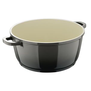 Juego de 3 Cacerolas de Ø20Ø24Ø28cm y 2,4L, 4,4L y 6,5L con tapas en Aluminio fundido en color Gris EXCALIBUR Bergner