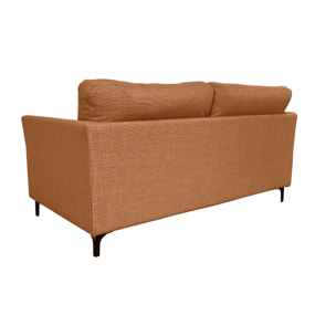 Canapé 3 pl OUESSANT 180 cm fixe tissu Terracotta - 100% déhoussable - Fab. France