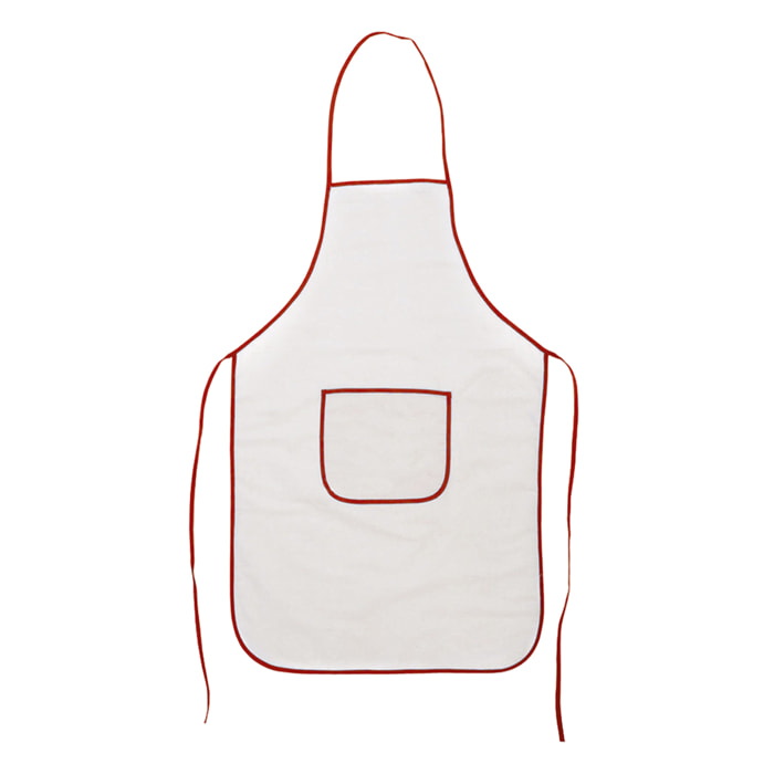 Argos, grembiule in morbido materiale 100% cotone. Con tasca frontale e nastri di regolazione. Taglio sopra il ginocchio.