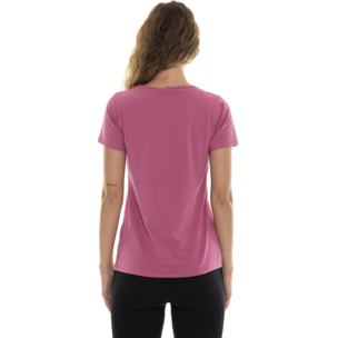 T-shirt da donna a manica corta con logo grande "Silver"