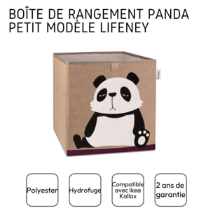 Boîte de rangement en tissu pour enfant "panda", compatible Ikea Kallax Lifeney