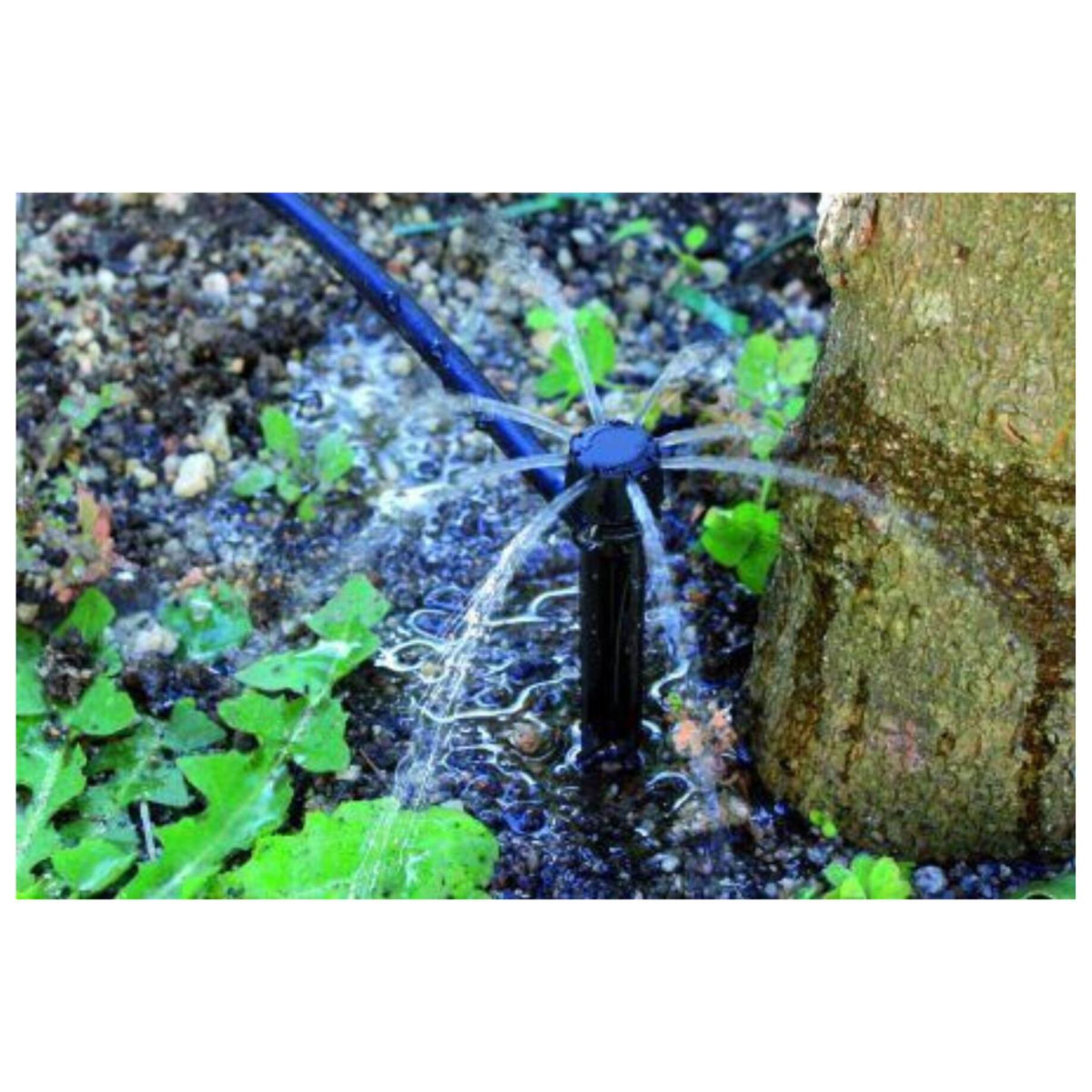PLANETA HUERTO | Gotero Regulable 0-70 L/h con Estaca – Pack 25 Uds, Dosificación Precisa del Agua para Plantas y Huertos