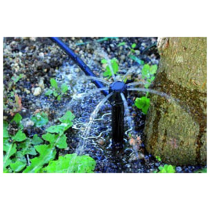 PLANETA HUERTO | Gotero Regulable 0-70 L/h con Estaca – Pack 25 Uds, Dosificación Precisa del Agua para Plantas y Huertos