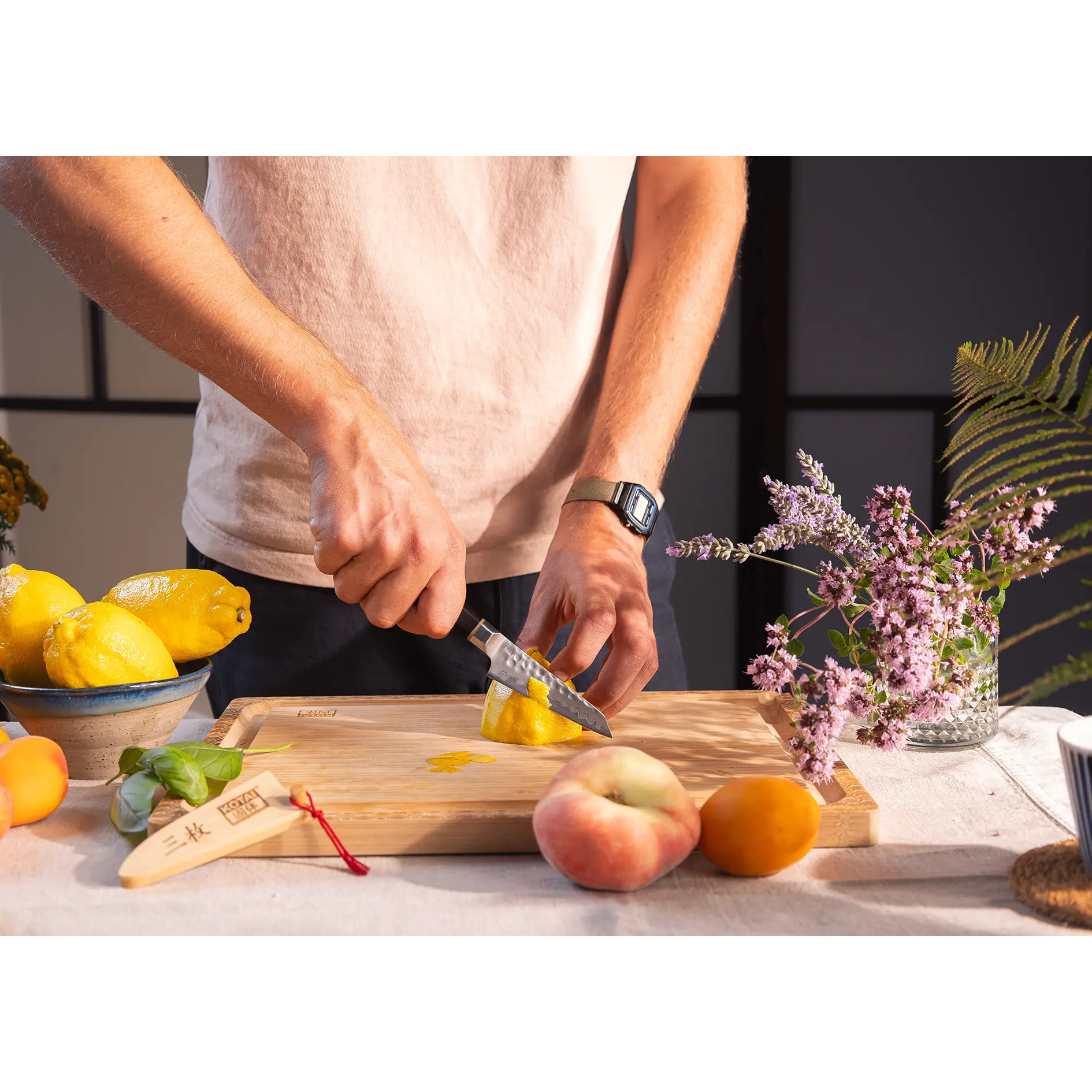 Cuchillo de Pelar Bunka | Hoja de 90 mm | Acero Inoxidable Japonés San-Mai