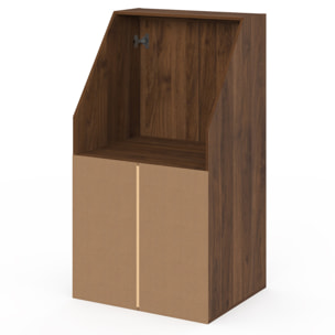 Armoire sous pente Tom 2 portes effet noyer